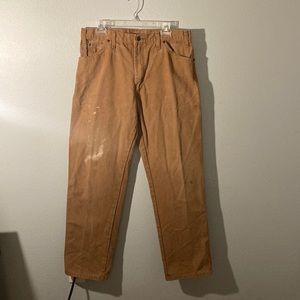 Dickies carpenter pants, tan